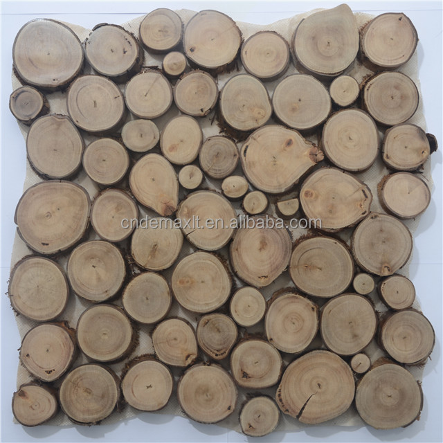 Bamboo mosaic Uneven interior/wood mosaic panel/wall cladding material