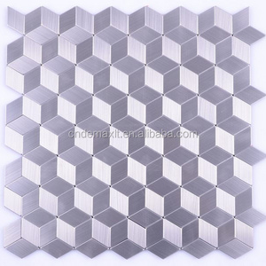 Modern Aluminum Mosaic Tile Peel and Stick for Backsplash and Accent Wall