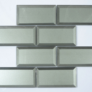 Decorative beveled glass brick mirror mosaic wall tile