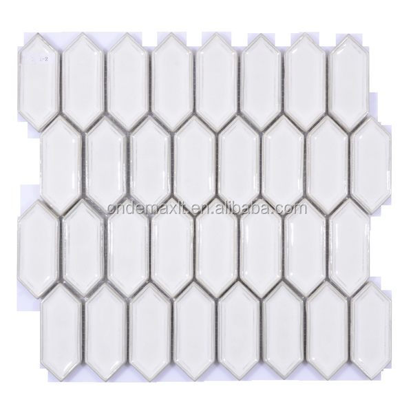 Foshan mosaic factory low price 4 inch crackle full body ceramic floor tile fish scale tile backsplash