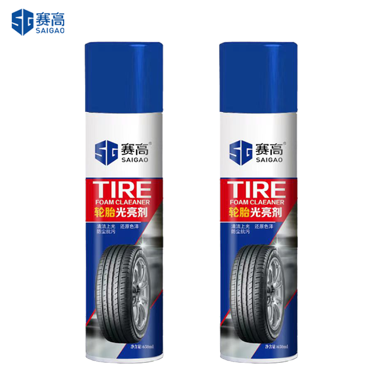 650ml Car Care Product Wholesale Price Polish Tire Wheel Wax Silicone Tire Foam Cleaner