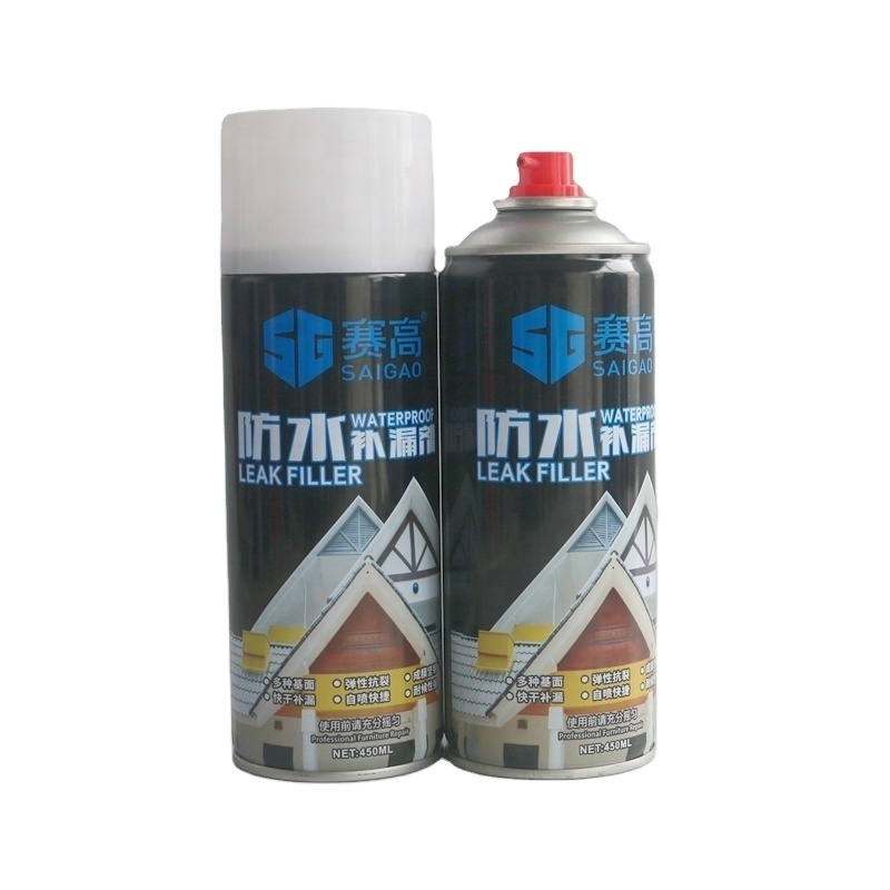 White waterproof spray to cure white material leakage leave no color difference