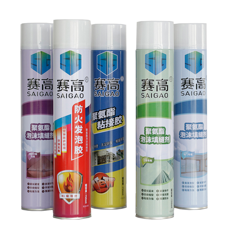 750ml OEM High Density Low Expanding Waterproof Polyurethane PU Foam Spray for Windows & Door Frames