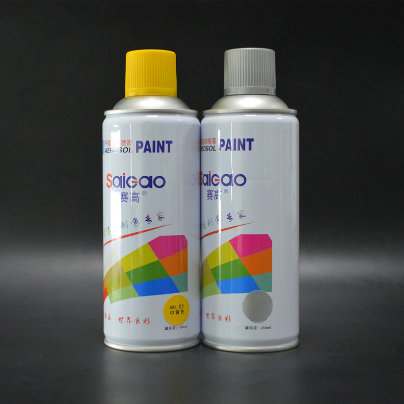 Saigo Aerosol Spray Paints 300ml Quick Dry Acrylic Based Chrome Spray Paint MSDS