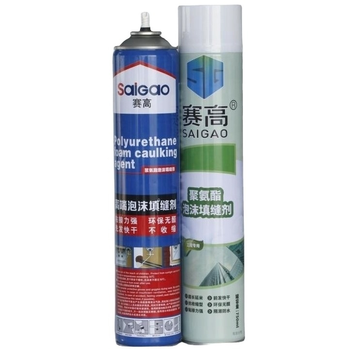 750ml OEM High Density Low Expanding Waterproof Polyurethane PU Foam Spray for Windows & Door Frames