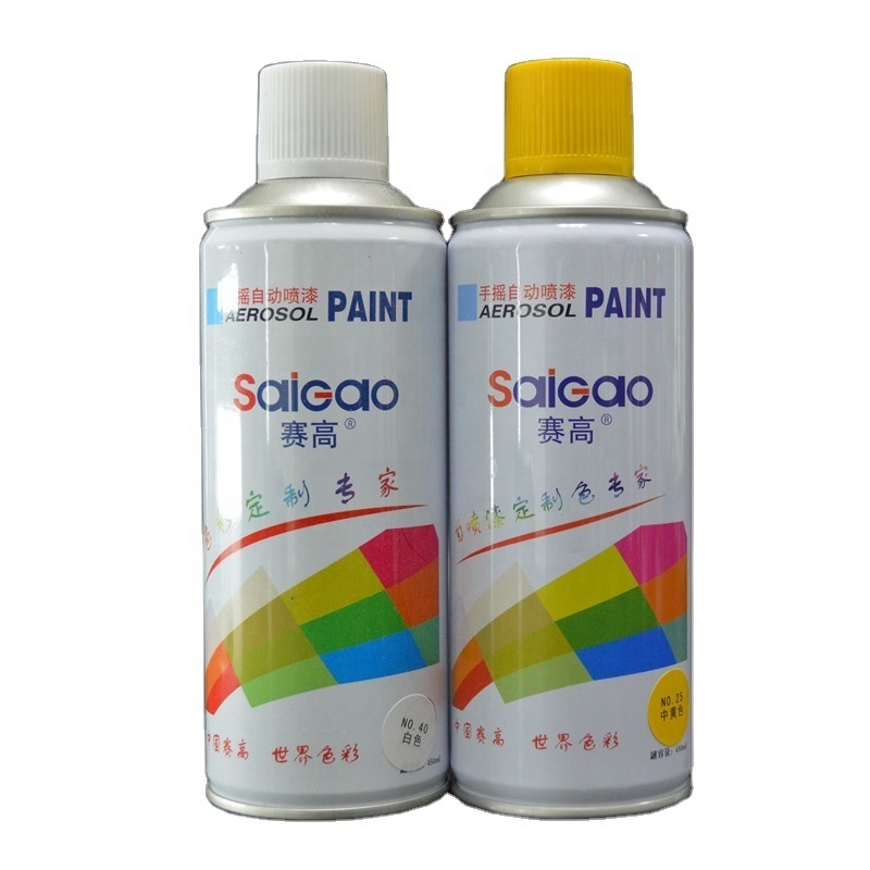 Saigo Aerosol Spray Paints 300ml Quick Dry Acrylic Based Chrome Spray Paint MSDS