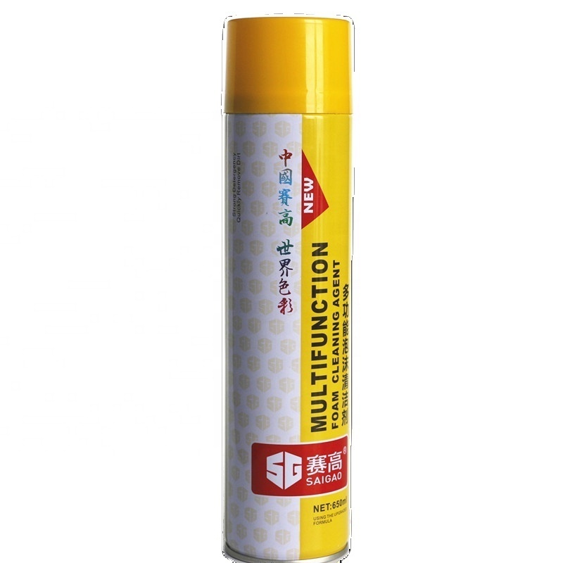 650ml Multi purpose foam cleaner spray aerosol car tire leather and seat Foam Cleaner Spray