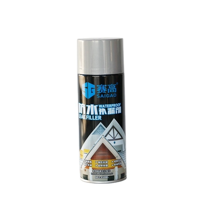 Hot Sale Floor Crack Water Stop Leak Agent Black Outdoor Construction Waterproofing Spray