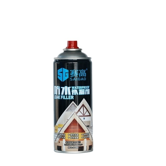 Hot Sale Floor Crack Water Stop Leak Agent Black Outdoor Construction Waterproofing Spray