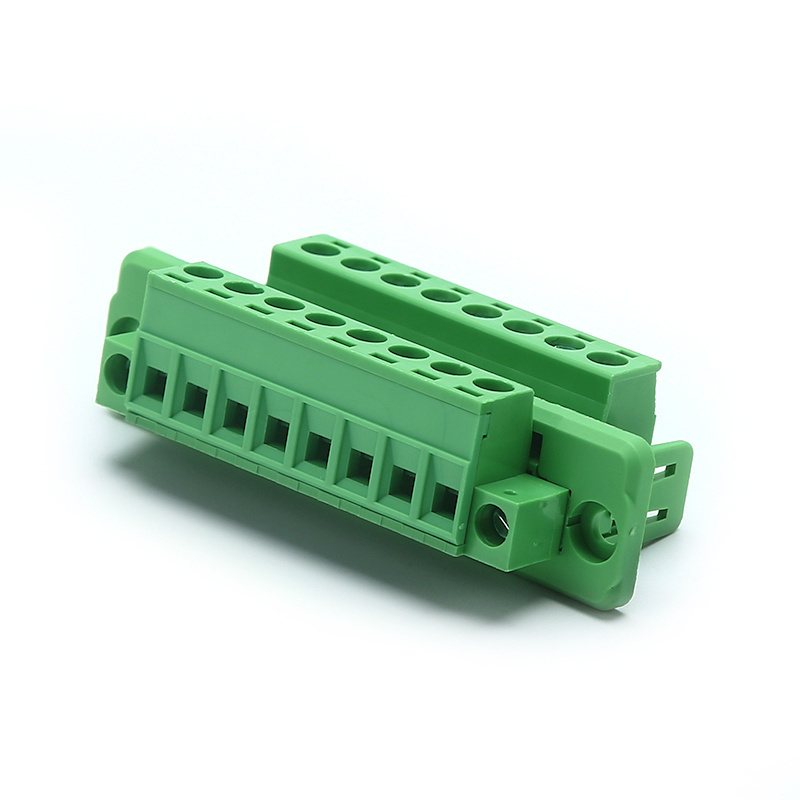 Factory Direct 2-24 Pin 5.08mm Pin Space Female and Male Plug in Terminal Blocks with Fixed Frame