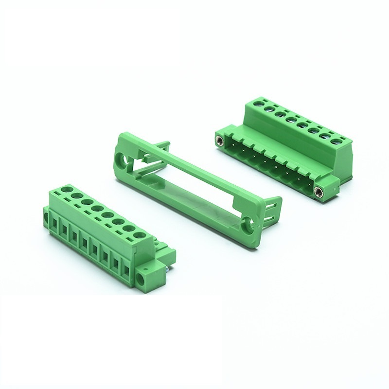 Factory Direct 2-24 Pin 5.08mm Pin Space Female and Male Plug in Terminal Blocks with Fixed Frame