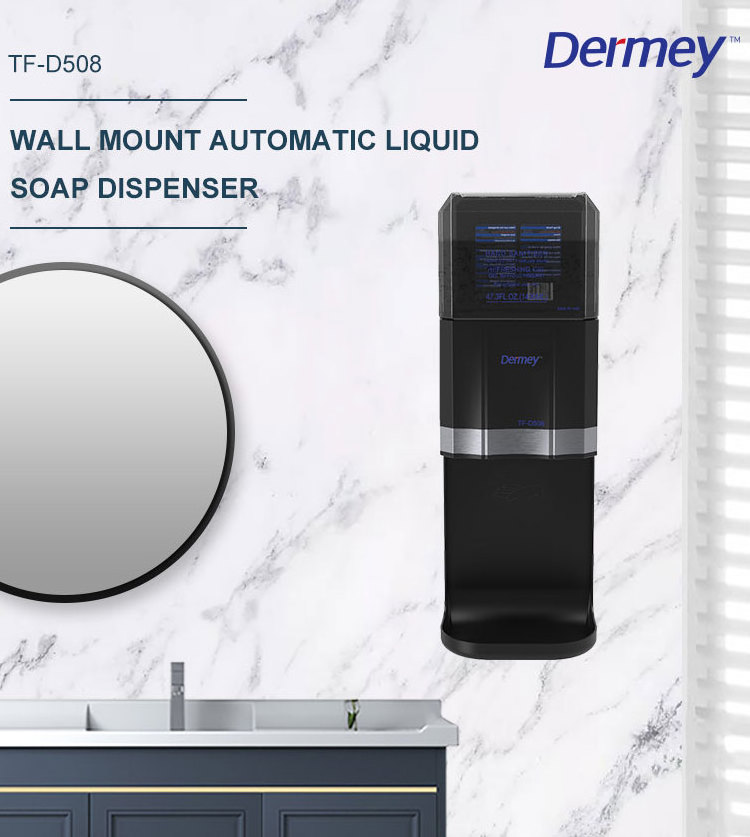 Dermey Smart Touchless Automatic Foaming Soap Dispenser Wall Mounted Sensor ABS Graphic Design Solution