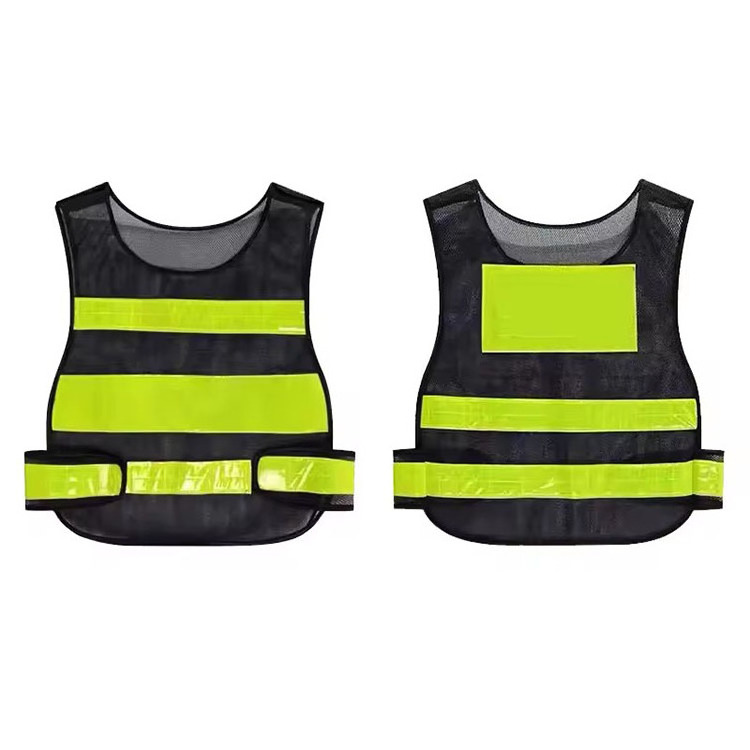 Wholesale custom logo portable patrol gourd style reflective vest traffic road security mesh reflective vest