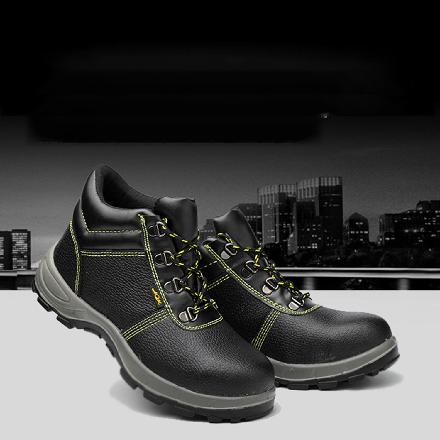 High Quality Safety Shoes Work Steel Toe Green Color Anti Slip Sole Men Safety Boots Safety Shoes Work