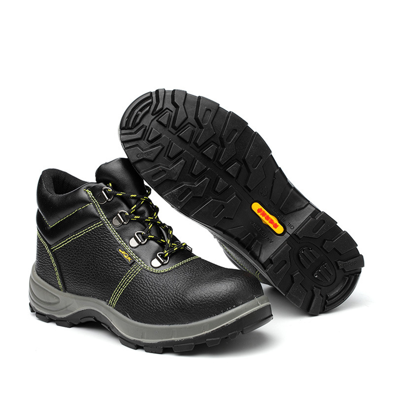 High Quality Safety Shoes Work Steel Toe Green Color Anti Slip Sole Men Safety Boots Safety Shoes Work