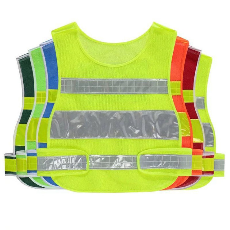 Wholesale custom logo portable patrol gourd style reflective vest traffic road security mesh reflective vest