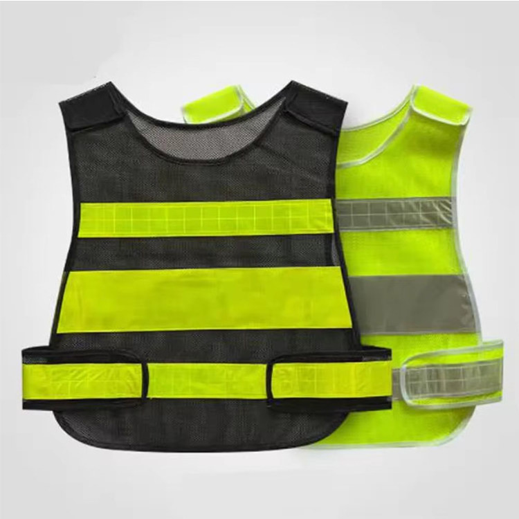 Wholesale custom logo portable patrol gourd style reflective vest traffic road security mesh reflective vest