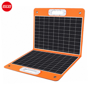 Portable 60W 100W Popular Outdoor Camping Solar Panel 18V Flexible Foldable USB3.0 Type C DC Port Solar Generator Energy