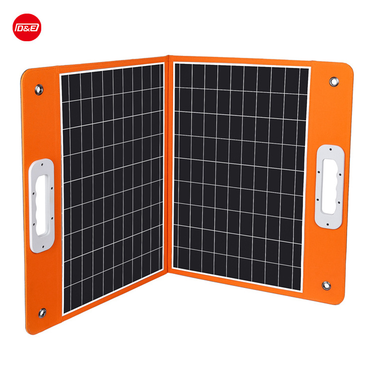 High Efficiency 100W 18V Mini Solar Power System Foldable Outdoor Solar Panel Waterproof