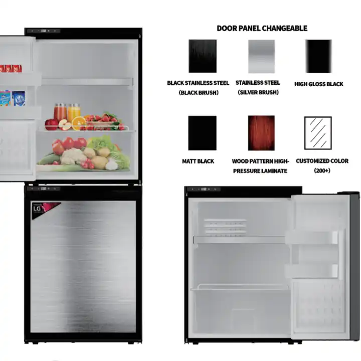 Manufacturer 65L DC12V 24V Built-in Car Fridge Freezer Refrigerator Digital Display Control RV Caravan Fridge