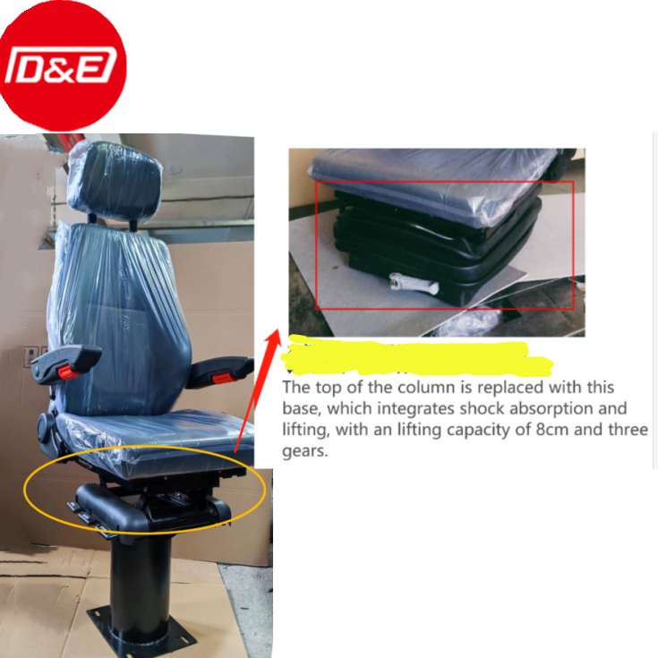 Marine Boat Driver Seat  Adjustable Marine Boat Seat with Shock Absorption Pedal Aluminum Adjustable Seat