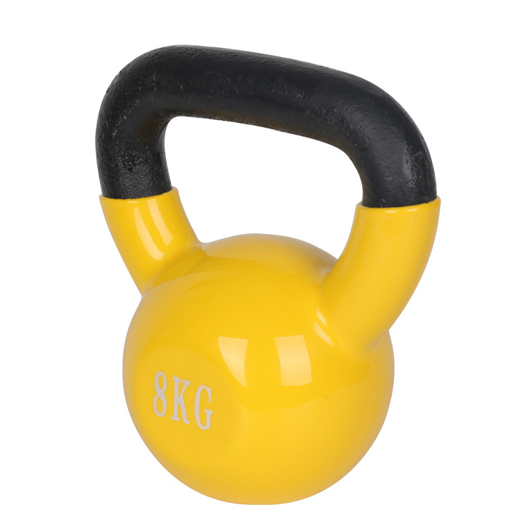 8kg Factory direct painted kettlebell Popular fitness weight lifting painted  kettlebells