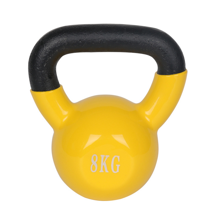 8kg Factory direct painted kettlebell Popular fitness weight lifting painted  kettlebells