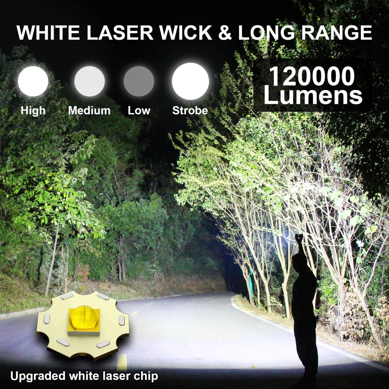 Best Selling LED Flashlights Rechargeable 4 Modes 5000 Lumens for Emergency Outdoors Camping Portable Lamp 26650 Battery