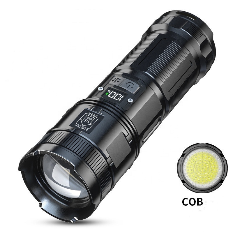 Powerful 40W 10000 lumens 5Modes Waterproof Outdoor Tactical Torch Flashlight LED USB Rechargeable Flashlights