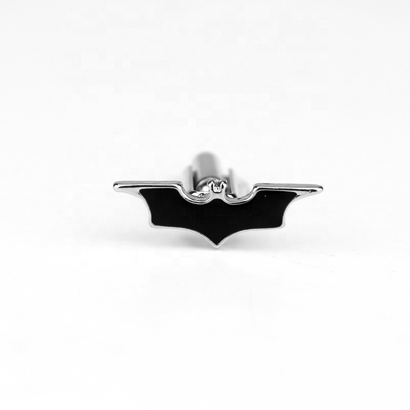 Factory directly provide high quality alloy cuff links metal silver bat man funny cufflinks for men