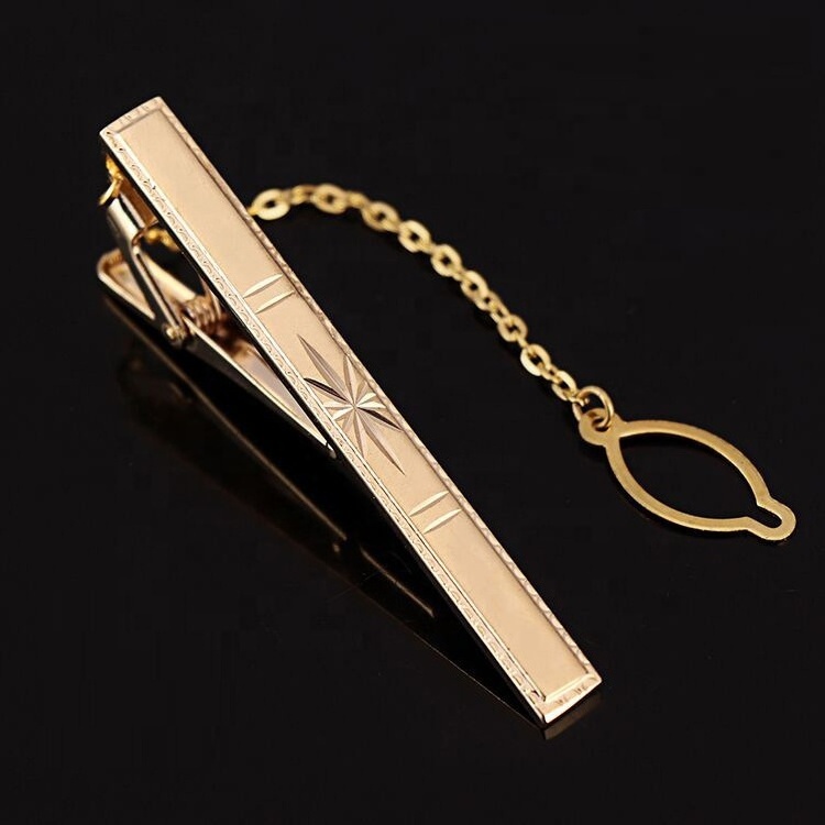 New design gold brass antirust advanced tie clips, tie bars, tie pins