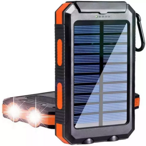 Factory Waterproof Solar Power Bank 20000mah Dual USB Li-Polymer Battery Charger Travel Solar Power Bank with LED Flashlight