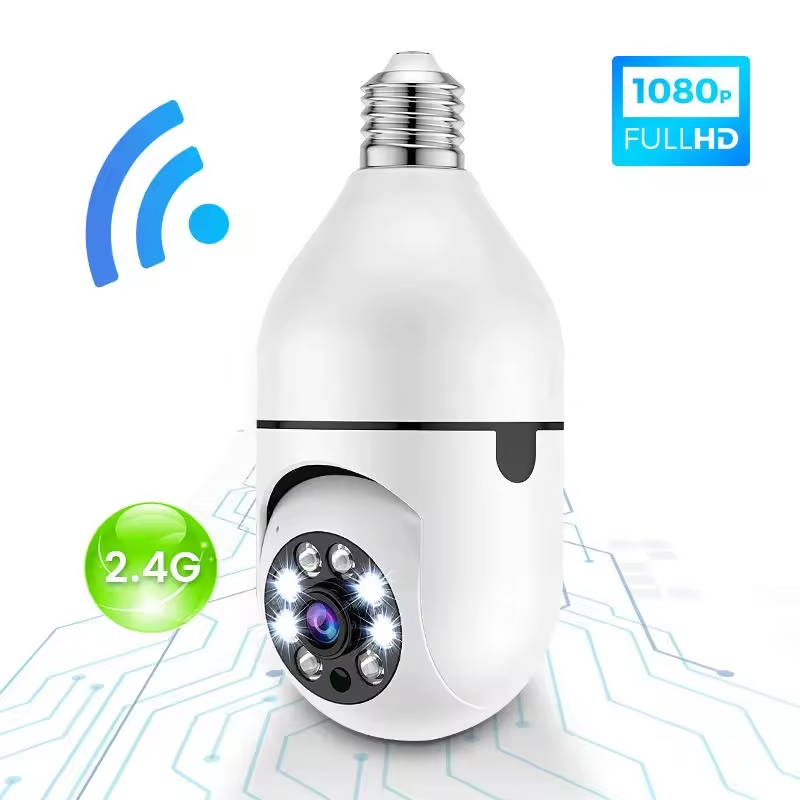 Factory 1080P HD Home Smart Wireless Surveillance Light Bulb Camera Wifi IP Camera P2P Wireless 360 Degree PTZ Light Blub Camera