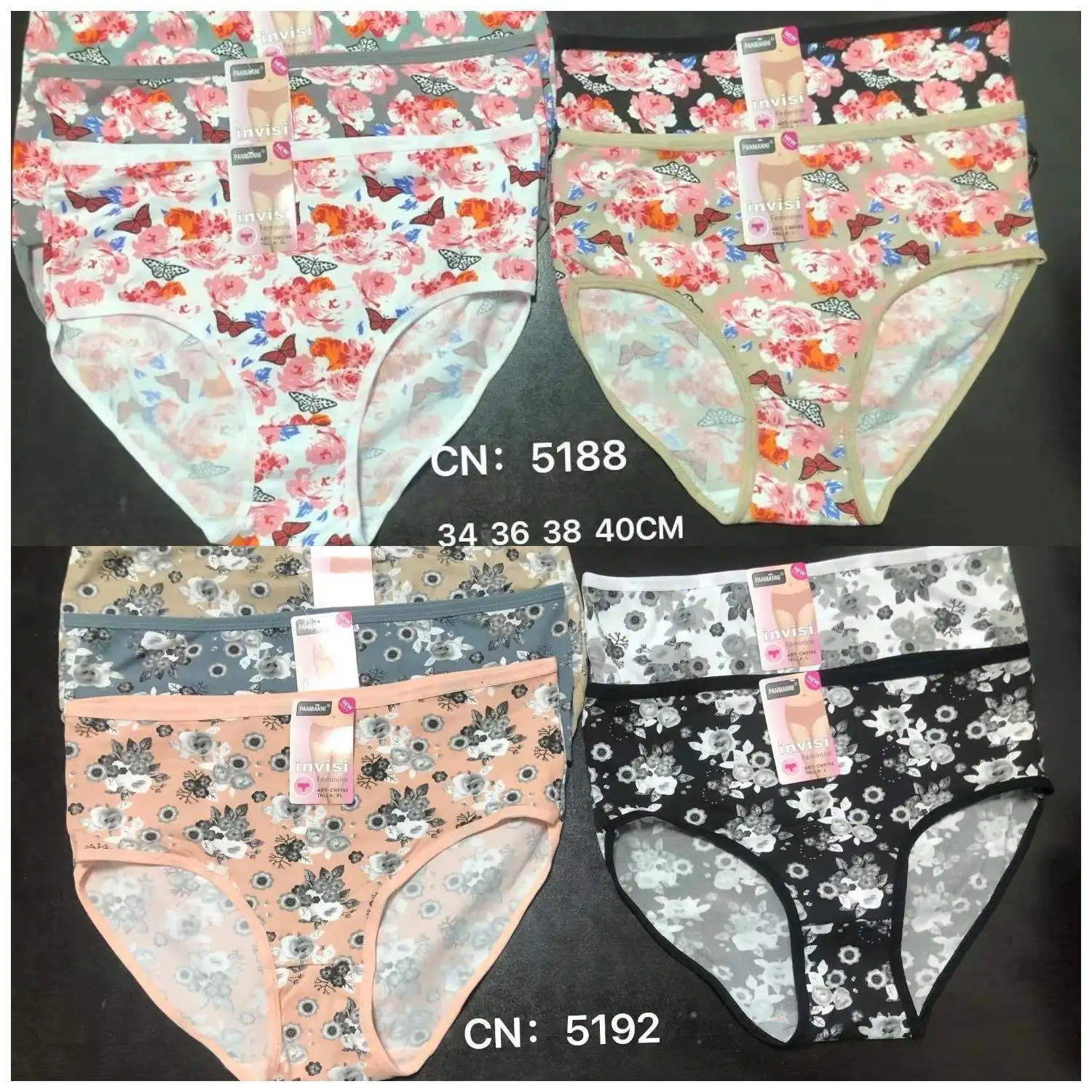 China cheap garments mixed apparel surplus stock agent leftover branded womens underwear stock lots striped waist ribbed panty