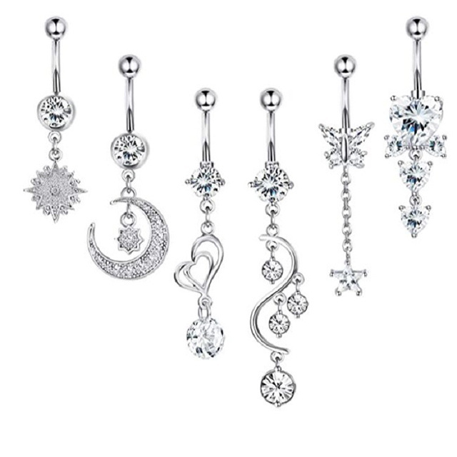 surgical steel pierced jewelry piercings nose belly ear nevel nipple tongue lip titanium body piercing kit jewelry set