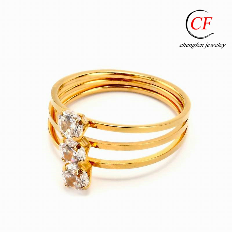 Chengfen Jewelry Factory Direct Sale Adjustable Ring For Women AAA Engagement 18k 150 Gold Ring