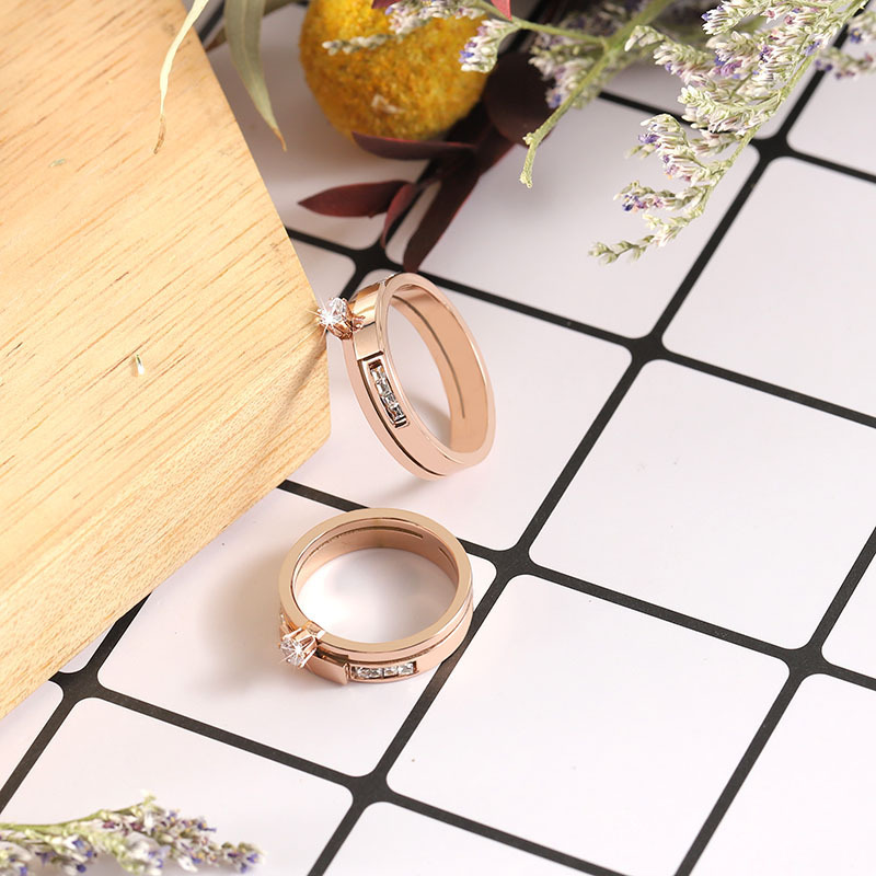 Rings In Bulk Wholesale Cheap Rings Under 5 Dollars Trendy Aesthetic Rose Gold Crystal Healing Ring With Stones For Women