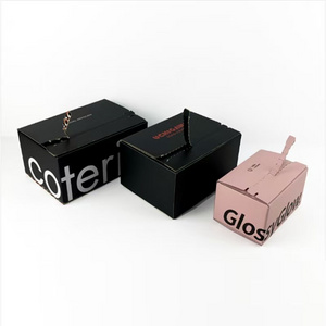 factory custom logo auto lock bottom zipper shipping box zip auto closing ziplock carton box corrugated cardboard box