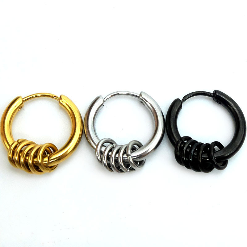 stainless steel men fashion hoop earrings for man