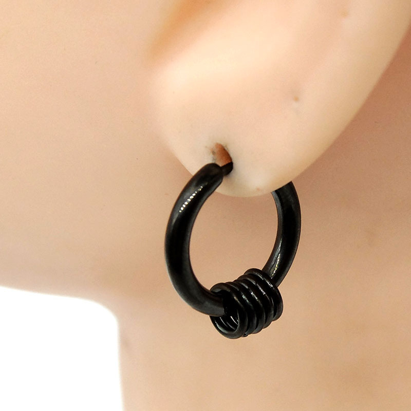 stainless steel men fashion hoop earrings for man