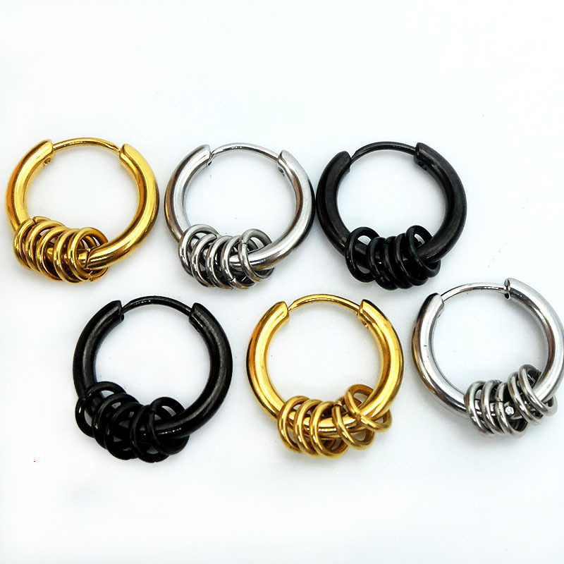 stainless steel men fashion hoop earrings for man