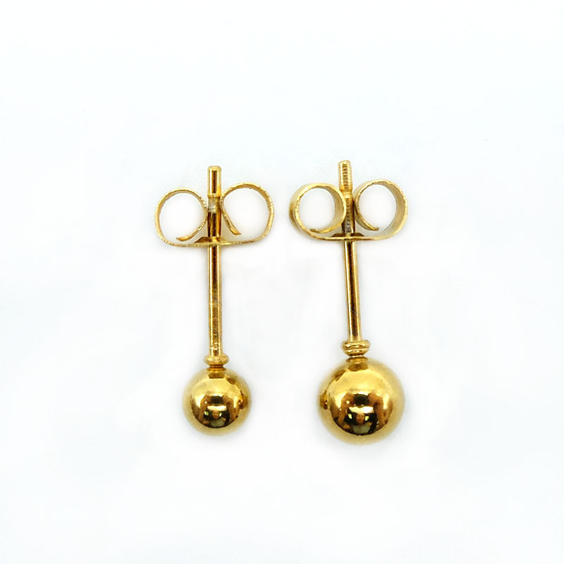 Stainless steel ball ear stud earrings cheap wholesale for men and women