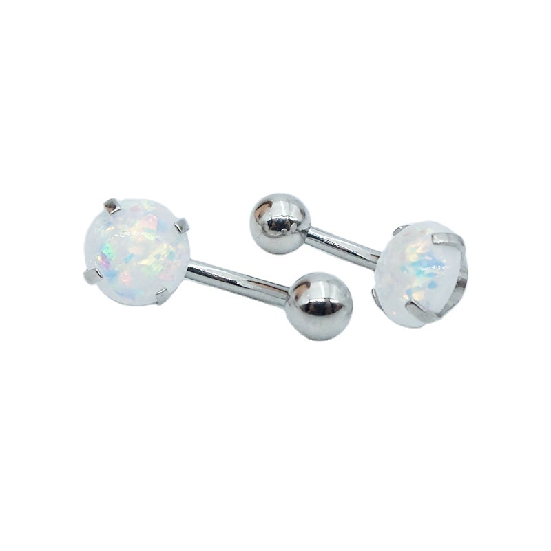 Stainless steel bely ring  Opal Balls Body Piercing Jewelry belly button rings