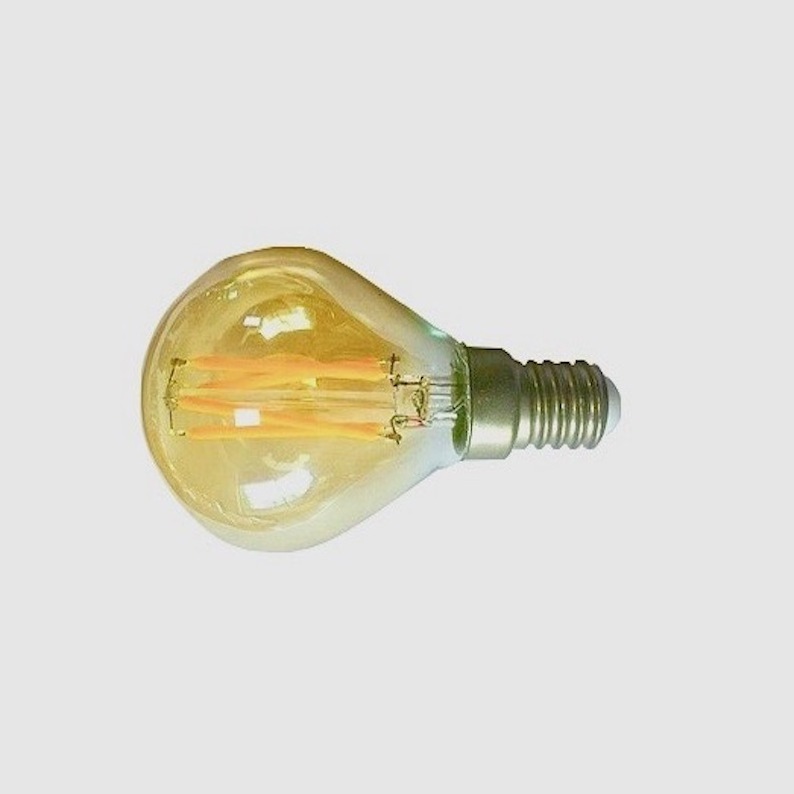 AC220-240V Warm Yellow Amber 5W G45 Copper base E27 E14 LED filament LED Filament Bulb