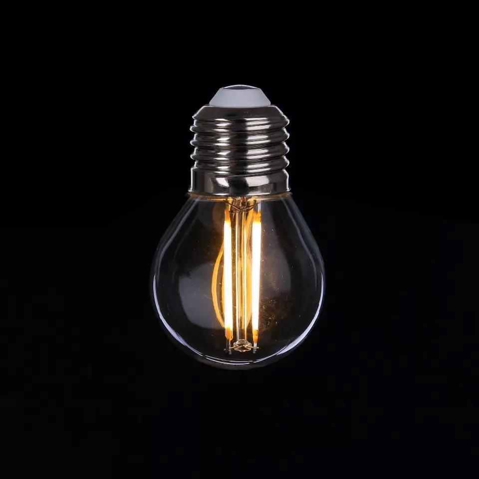 AC220-240V Warm Yellow Amber 5W G45 Copper base E27 E14 LED filament LED Filament Bulb