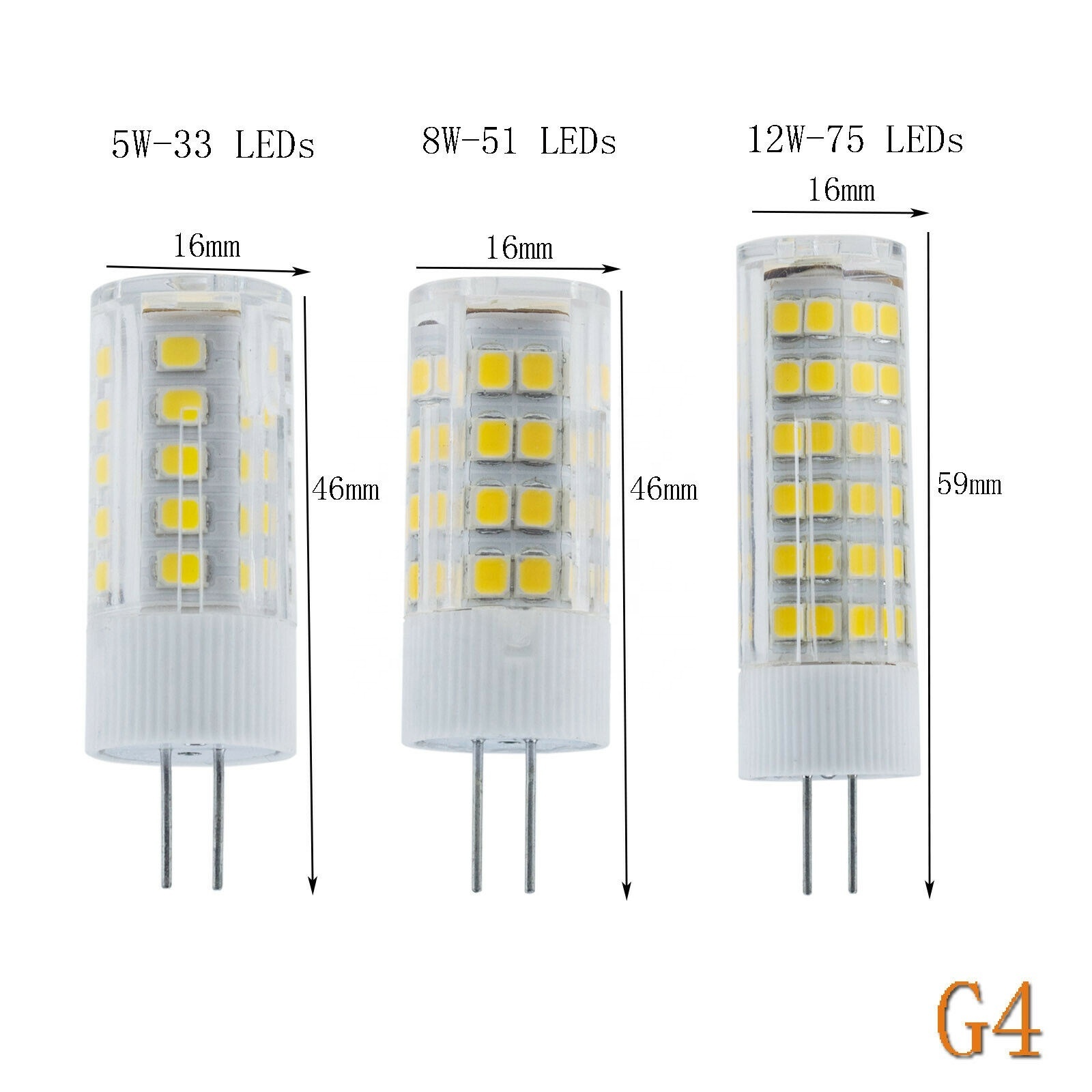 230V  G9 Ceramics LED Corn Bulbs 3W 5W 7W Capsule Crystal Lights Lamp