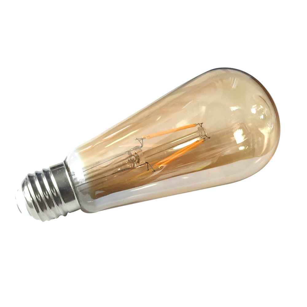 High Lumen E14 B22 E26 E27 ST64 Amber Clear Edison Retro Decorated LED Lamp Filament bulb