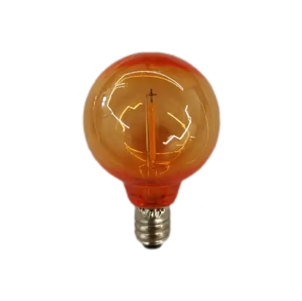 High quality G9 globe shape colorful light red yellow Edison Lamp color festival light Led Filament Bulb