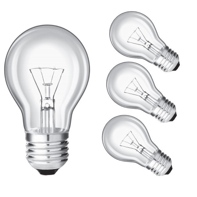 A60 A55 40w 60w 75W 100W E27 B22 clear incandescent light bulbs lamp manufacturers luces focos incandescent