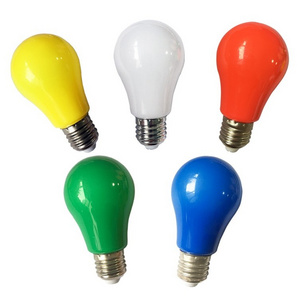 Energy-saving colorful holiday atmosphere AC100-240V E27 Base Color Bulb 5W A60 E27 LED Bulbs for home